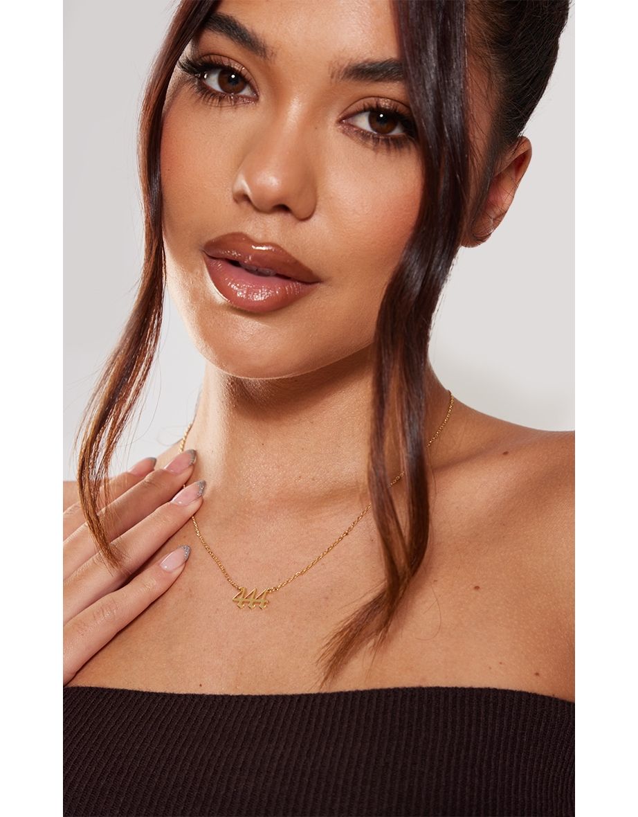 Real Gold Plated 444 Angel Number Necklace