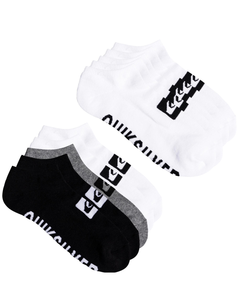 Quiksilver Mens 5 Pack Ankle Socks Low Profile Cut Trainer Sports Socks Liner