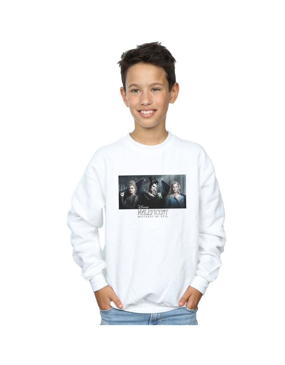Disney Boys Maleficent Mistress Of Evil Character Poster Sweatshirt - White