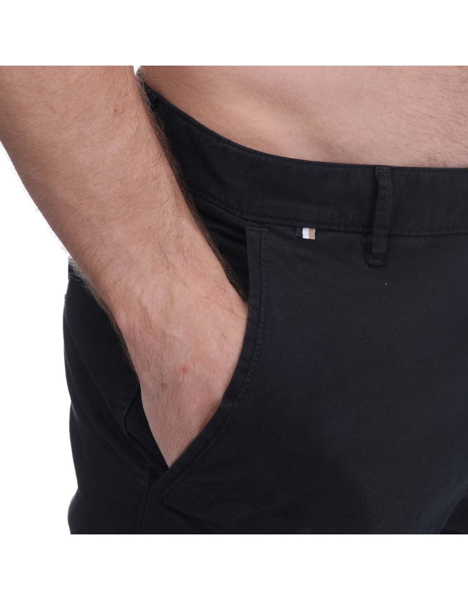 Men's Hugo Boss Stretch Cotton Twill Shorts in Blue - 3