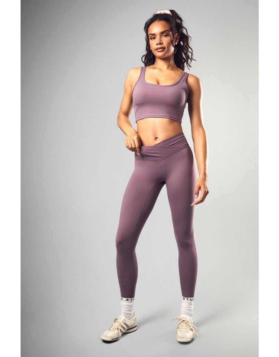 Supersoft Sculpt Wrap Waist Legging - grape