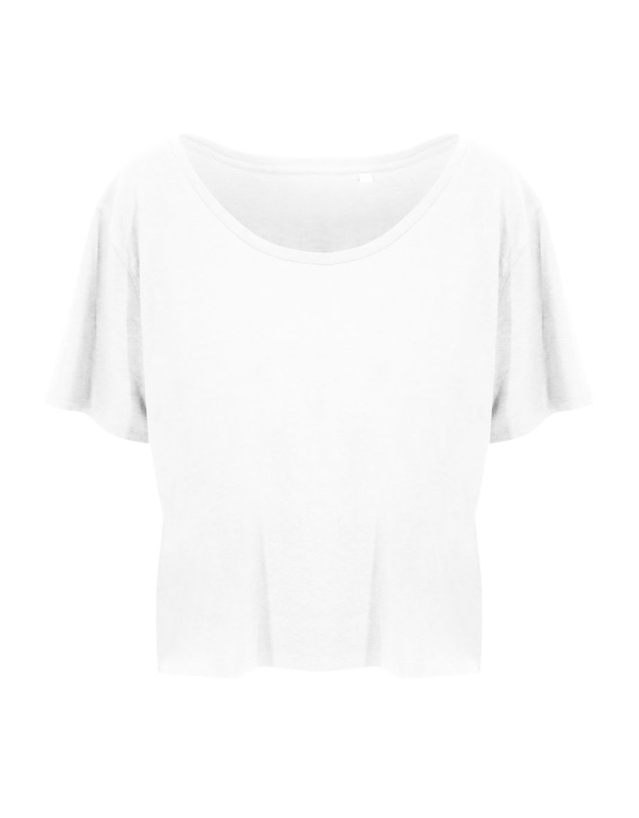 Ecologie Womens/Laides Daintree EcoViscose Cropped T-Shirt - Arctic White