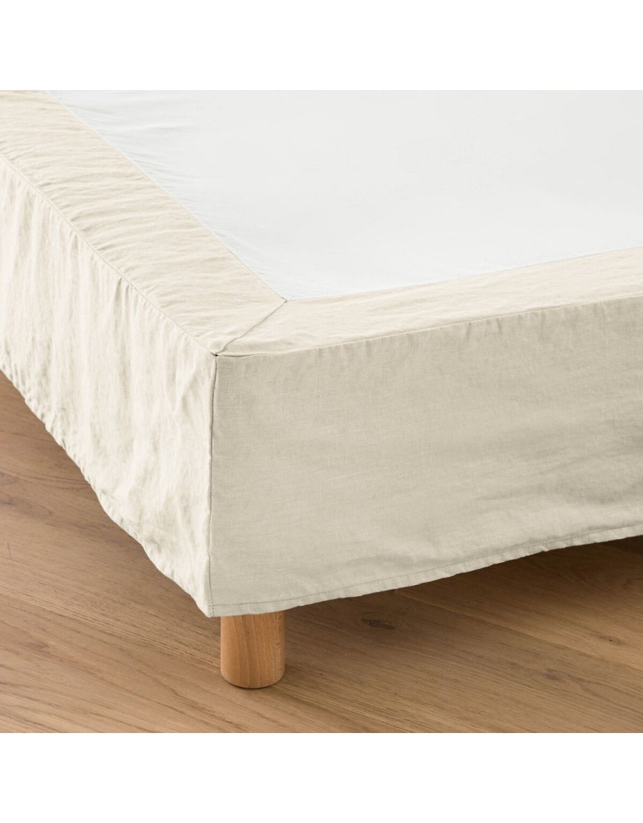 Abella Short Plain Washed Linen Valance
