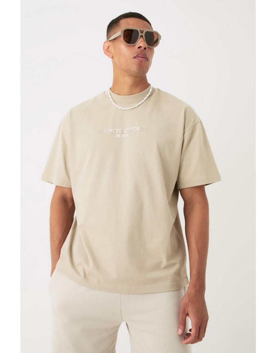 Oversized Limited Heavy T-shirt - Stone