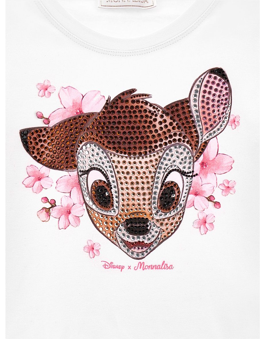 Girls Bambi T-Shirt in White - 3
