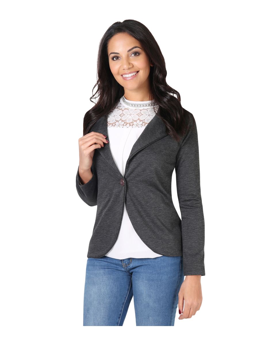 Tailored One Button Work Blazer