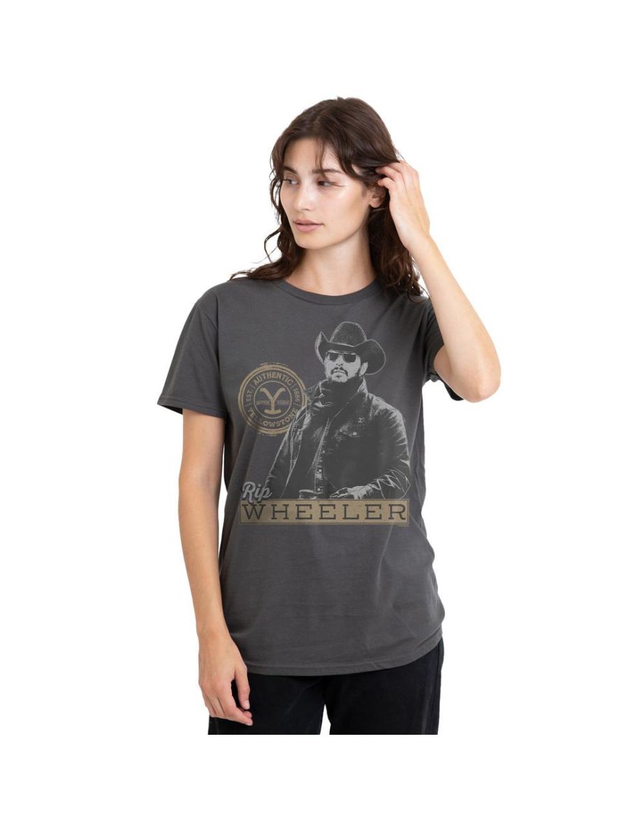 Yellowstone Unisex Adult Rip Wheeler T-Shirt - Charcoal