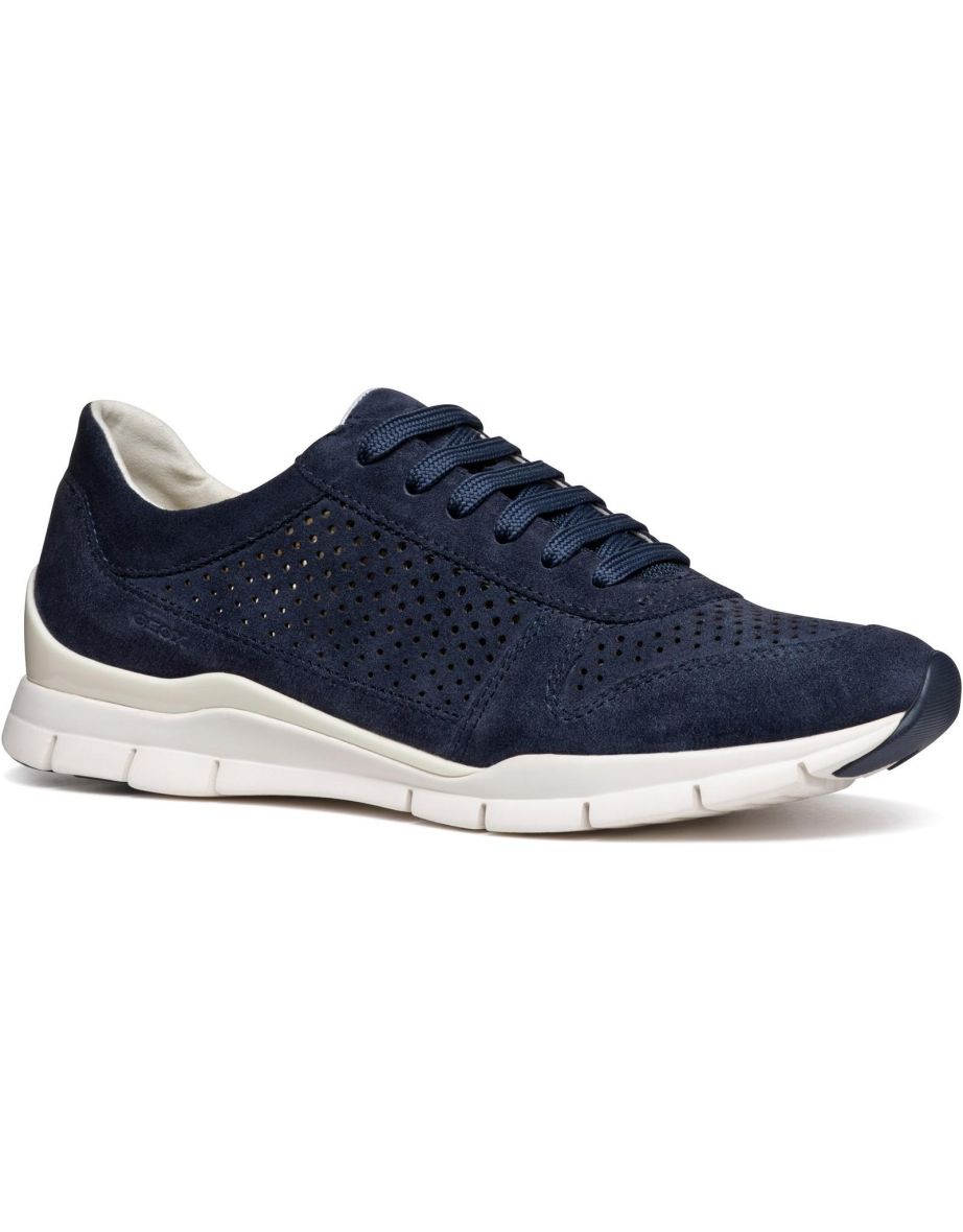 Geox Womens/Ladies D Sukie B Suede Trainers - Dark Jeans