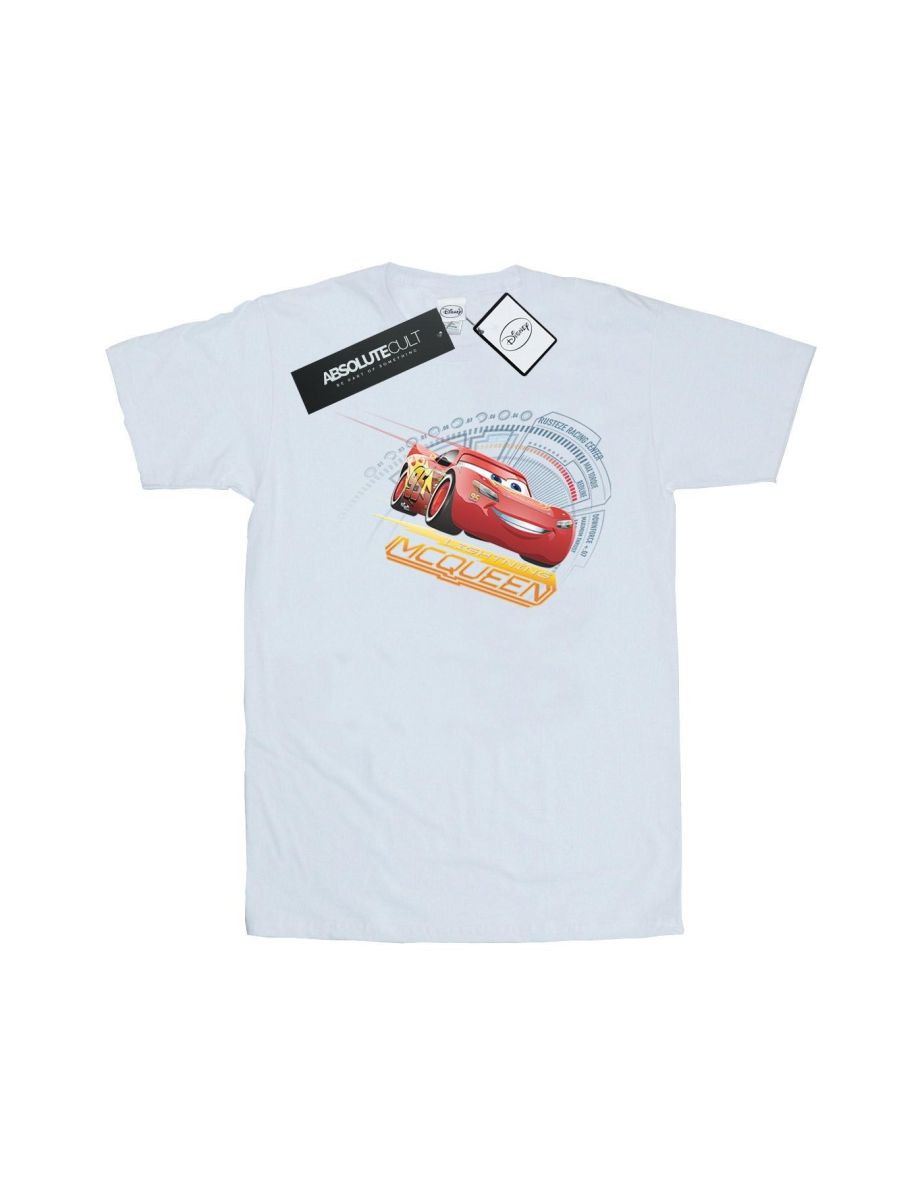 Disney Womens/Ladies Cars Lightning McQueen Cotton Boyfriend T-Shirt - White