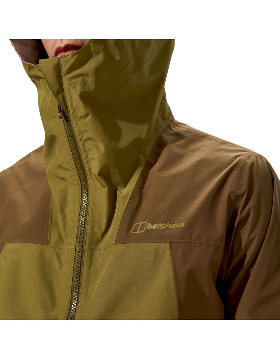 Men's Berghaus Deluge Pro 3.0 Waterproof Jacket in Green - 6