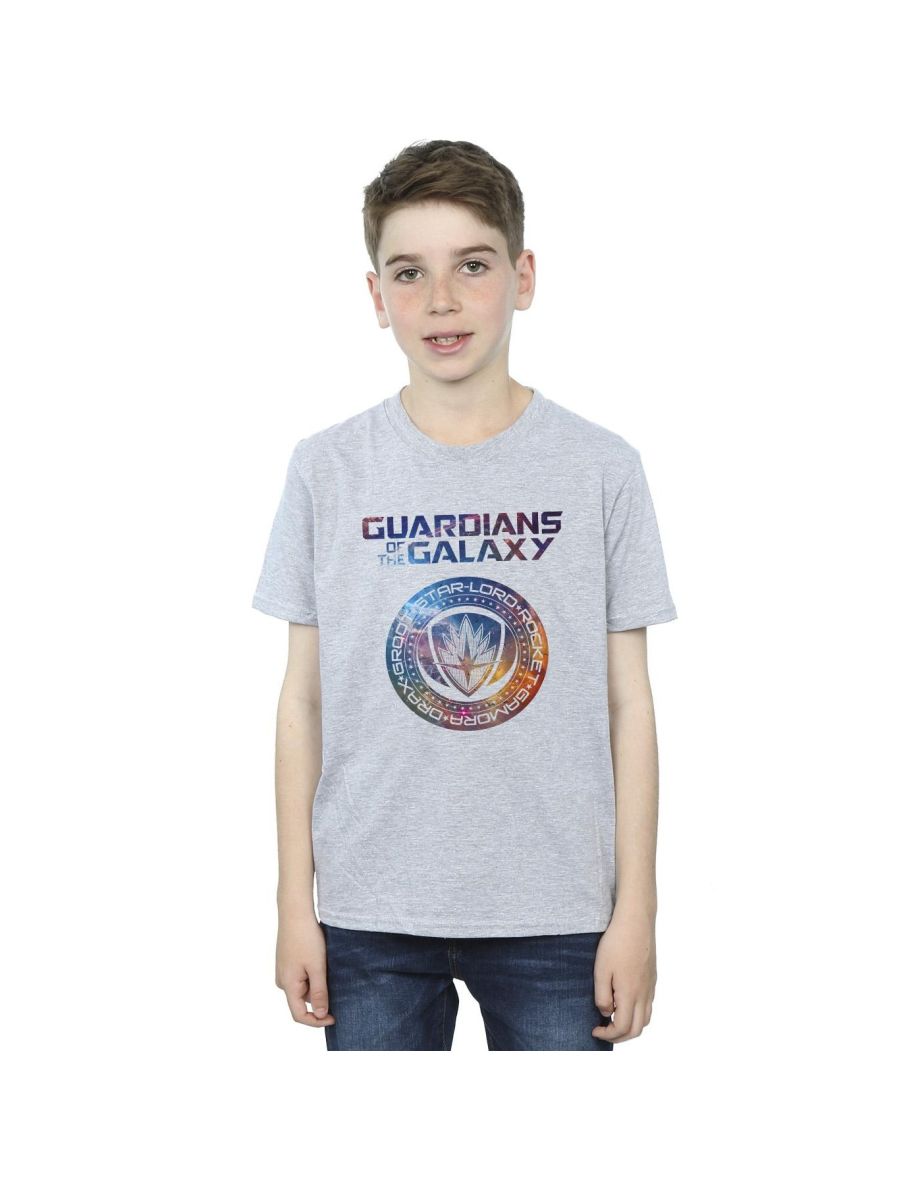 Marvel Boys Guardians Of The Galaxy Stars Fill Logo T-Shirt - Sports Grey