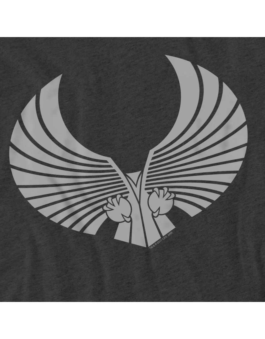 Star Trek Unisex Adult Romulan Logo T-Shirt - Charcoal - 3