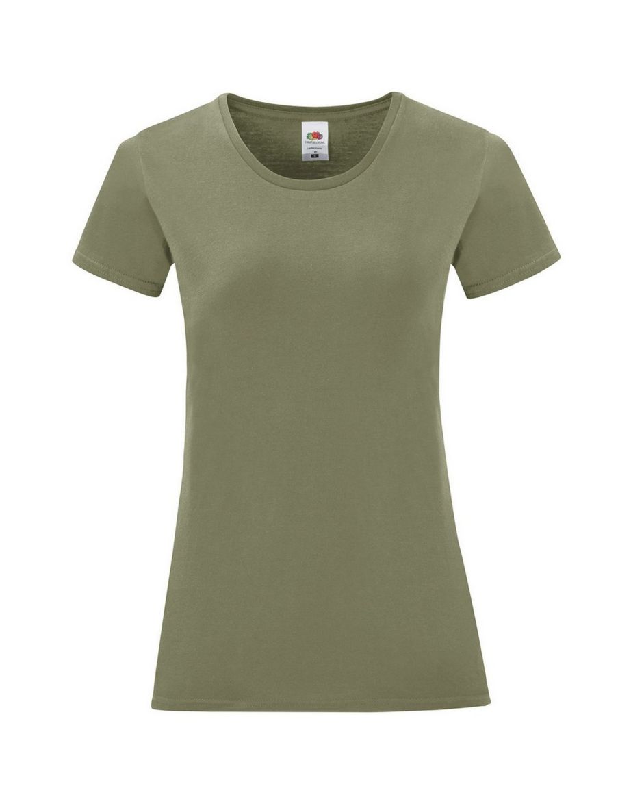 Fruit of the Loom Womens/Ladies Iconic T-Shirt - Classic Olive