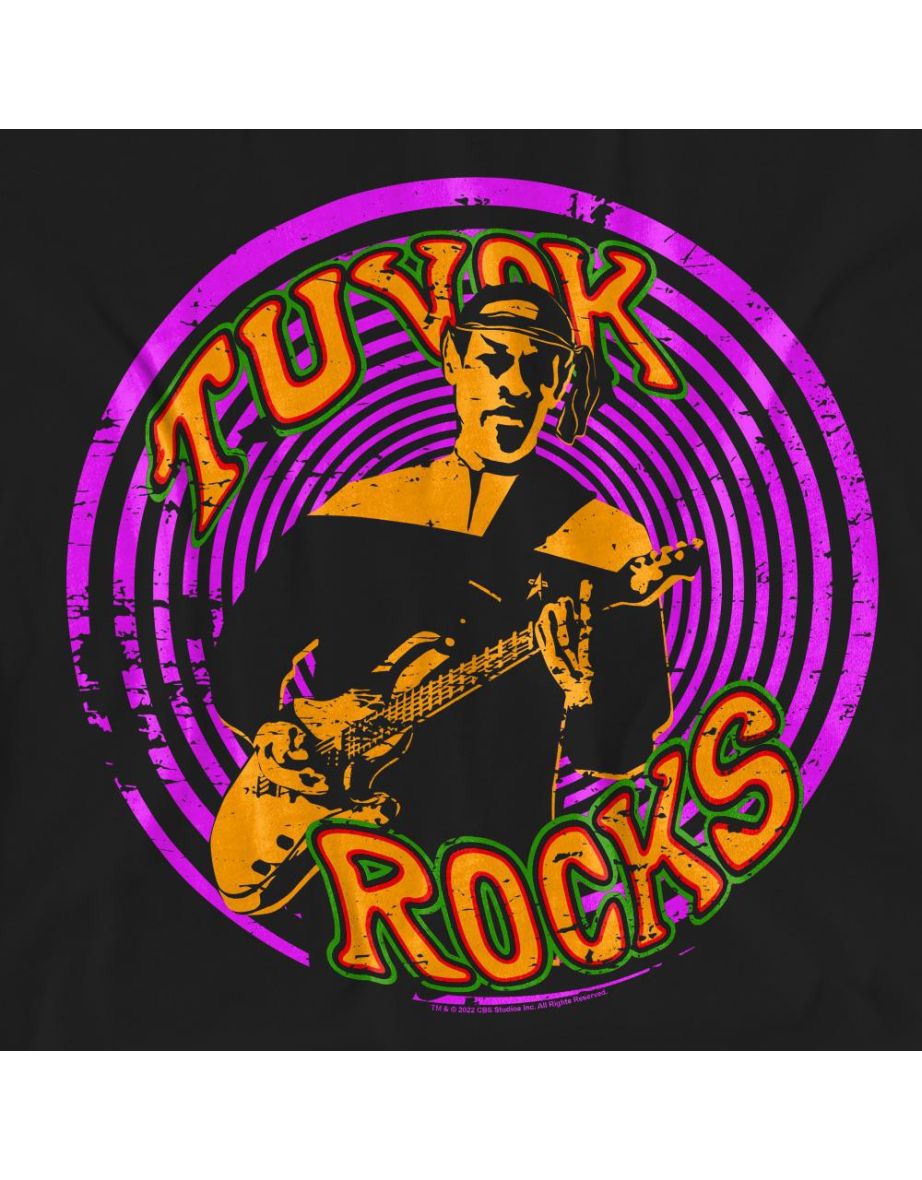Star Trek Voyager Unisex Adult Rocks Tuvok T-Shirt - Black - 3