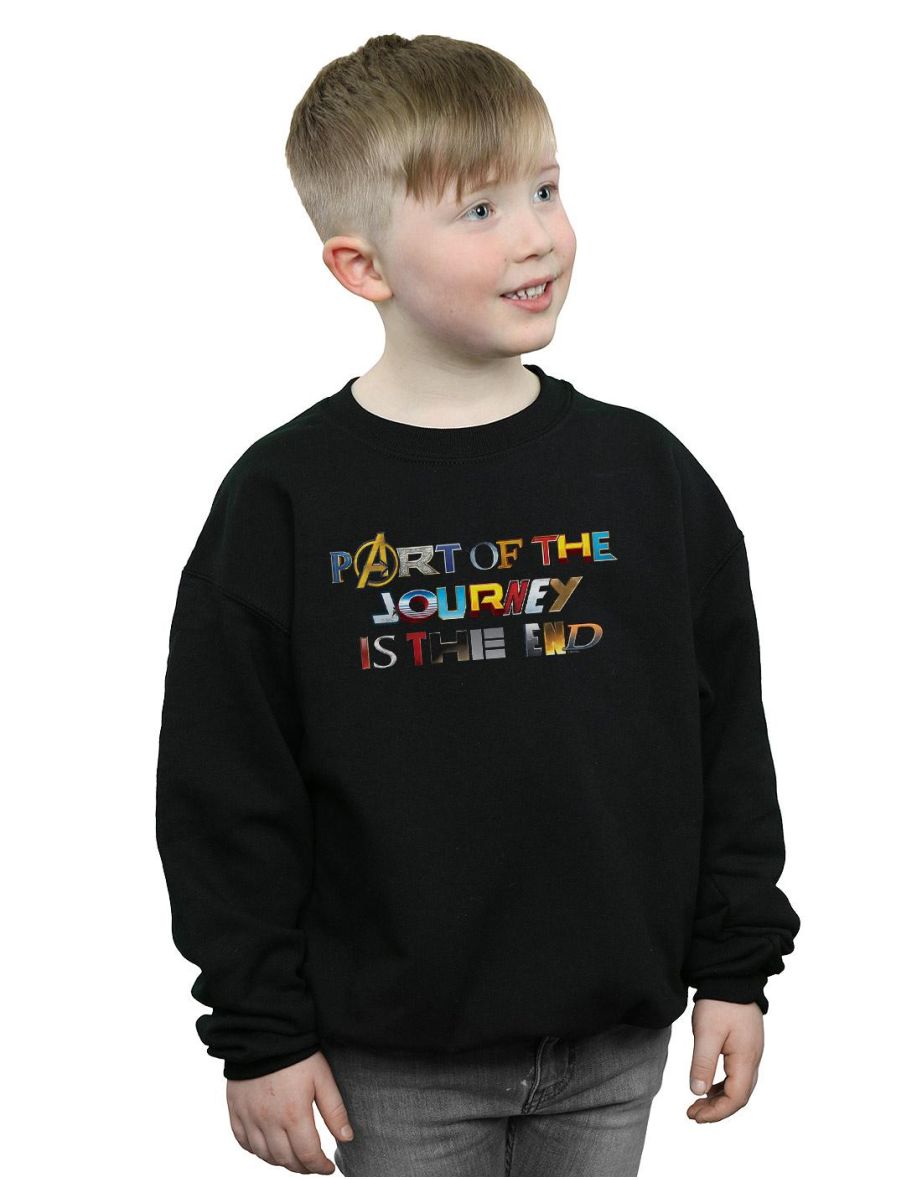 Marvel Boys Avengers Endgame Part Of The Journey Sweatshirt - Black