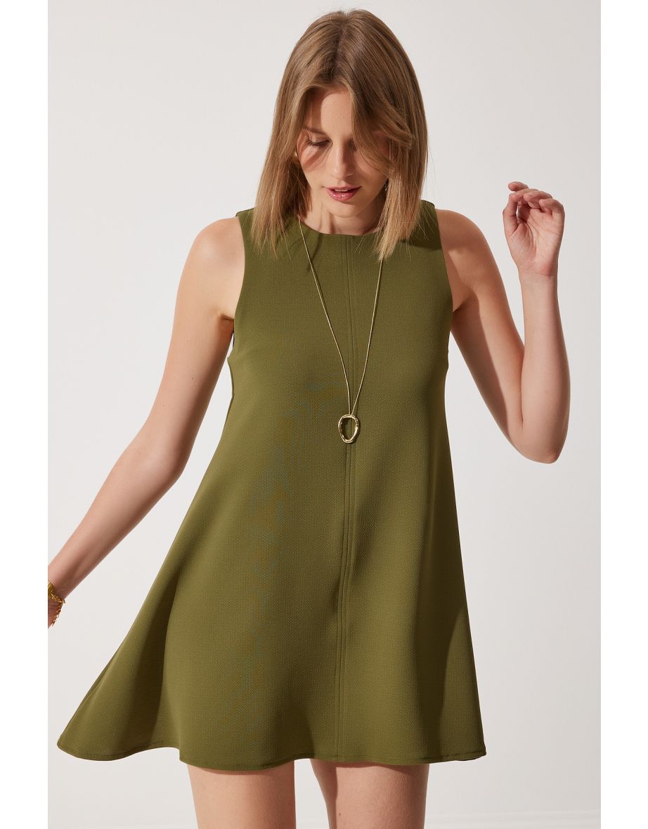 Happiness İStanbul Green A-Line Mini Shift Dress