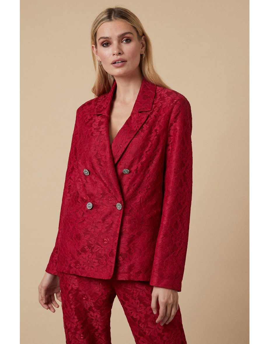 Berry Lace Blazer