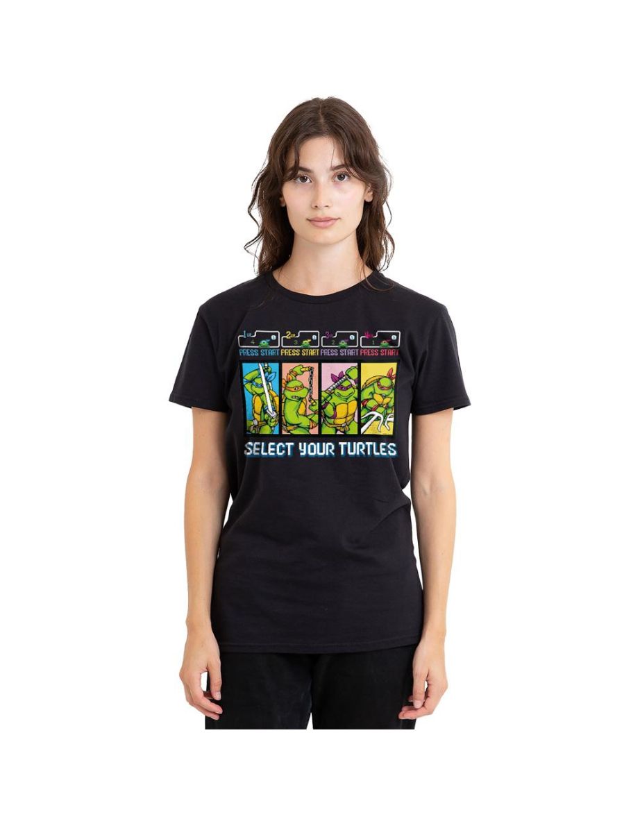 Teenage Mutant Ninja Turtles Unisex Adult Select Your Turtles T-Shirt - Black
