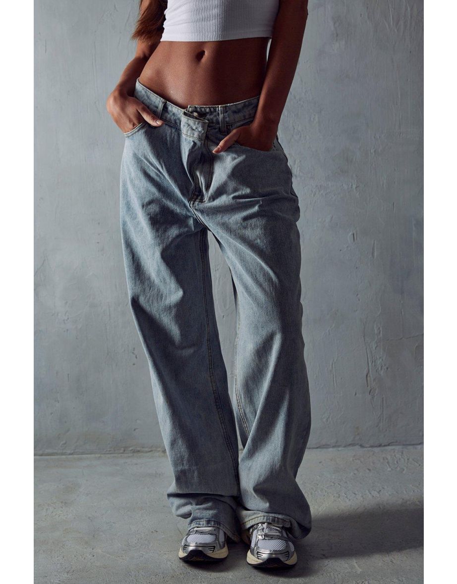 Slouch Dropped Waist Baggy Jeans - 3