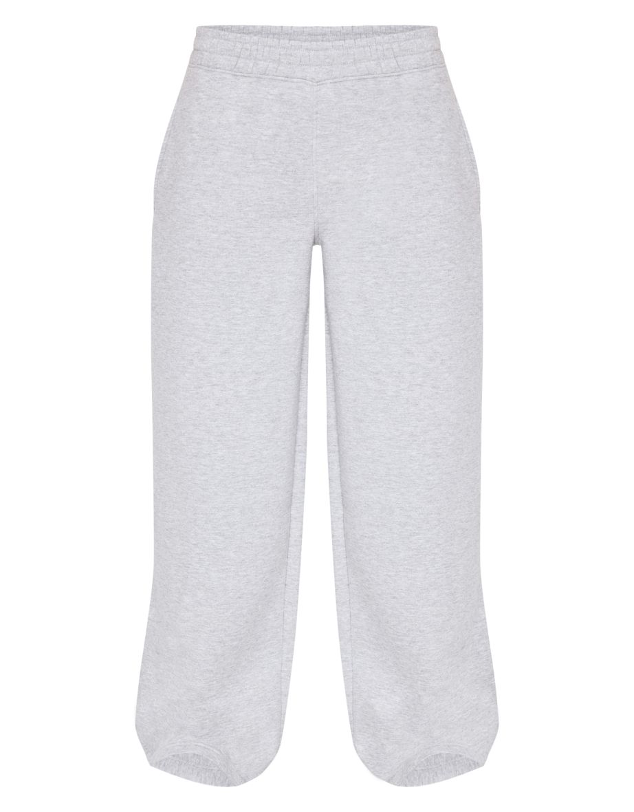 Grey Marl Low Rise Oversized Wide Leg Joggers - 4