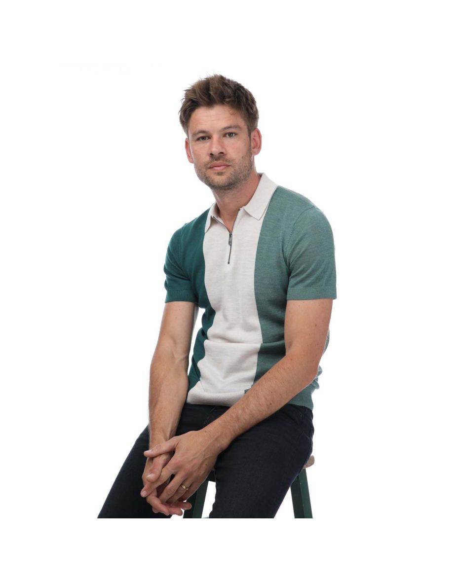 Men's Ted Baker Swansea Merino Wool Polo in Green - 3