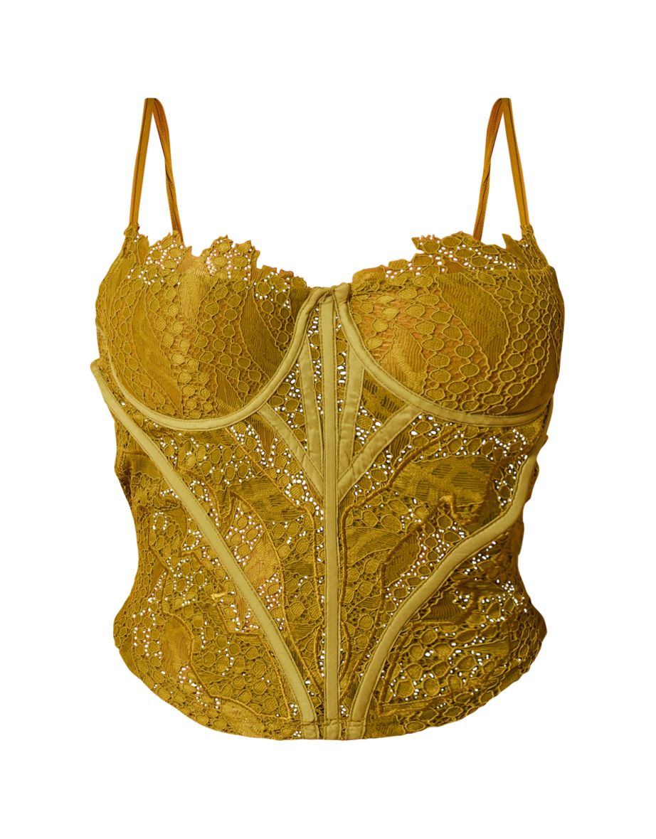 Shape Olive Lace Detail Strappy Corset - 4