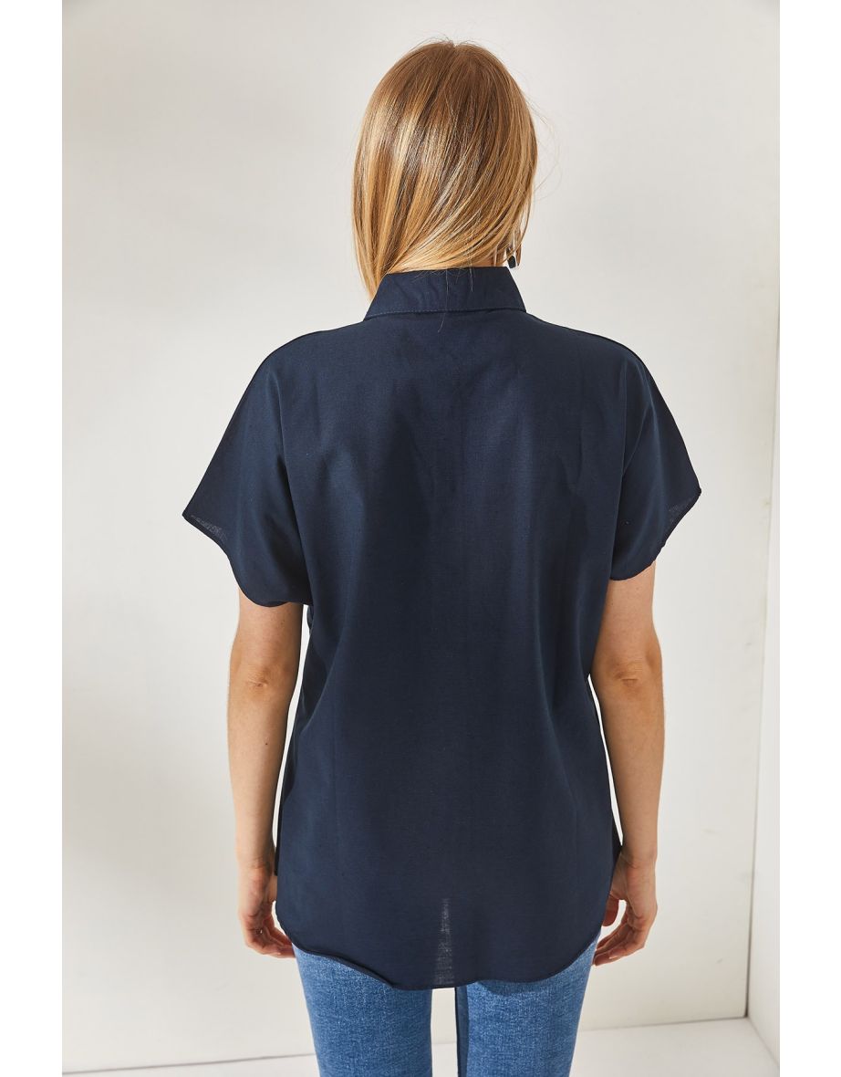 Shirt - Navy blue - Oversize - 4
