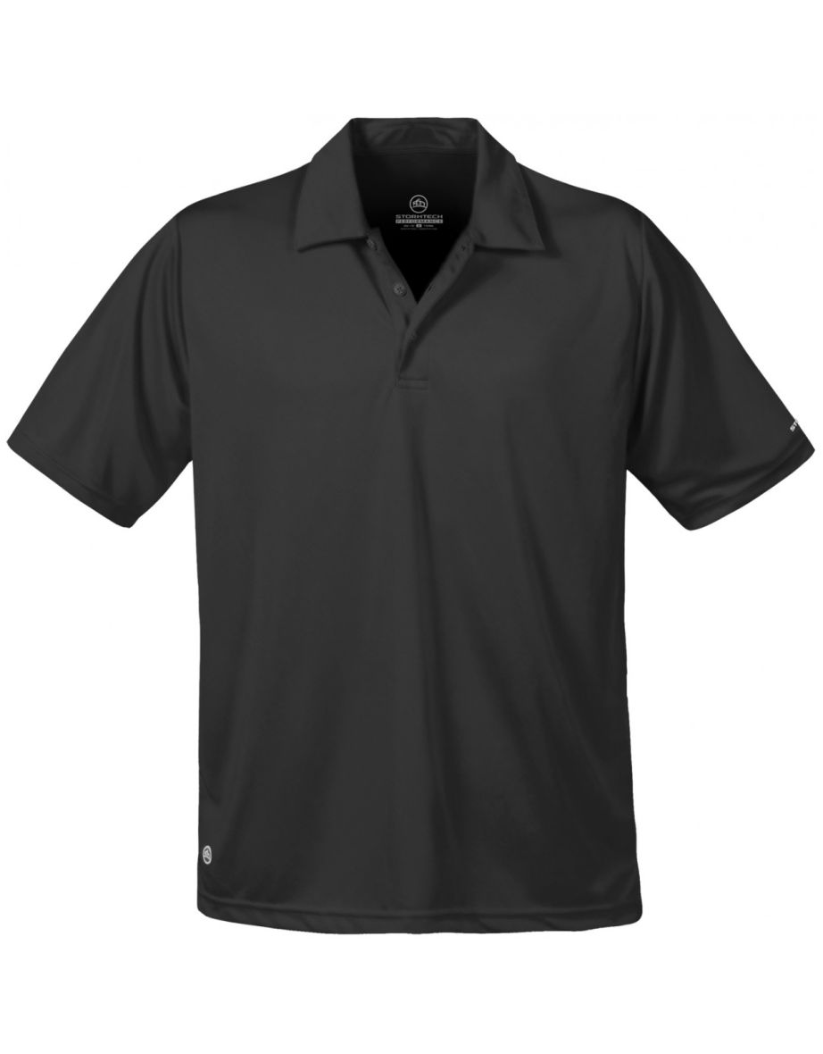 Stormtech Mens Short Sleeve Sports Performance Polo Shirt - Black