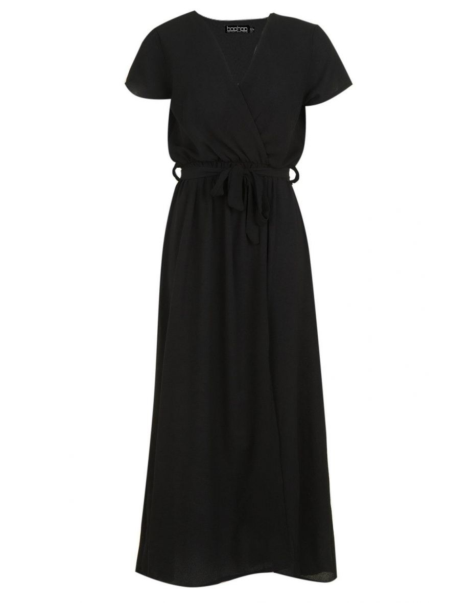 Wrap Maxi Dress - black - 1