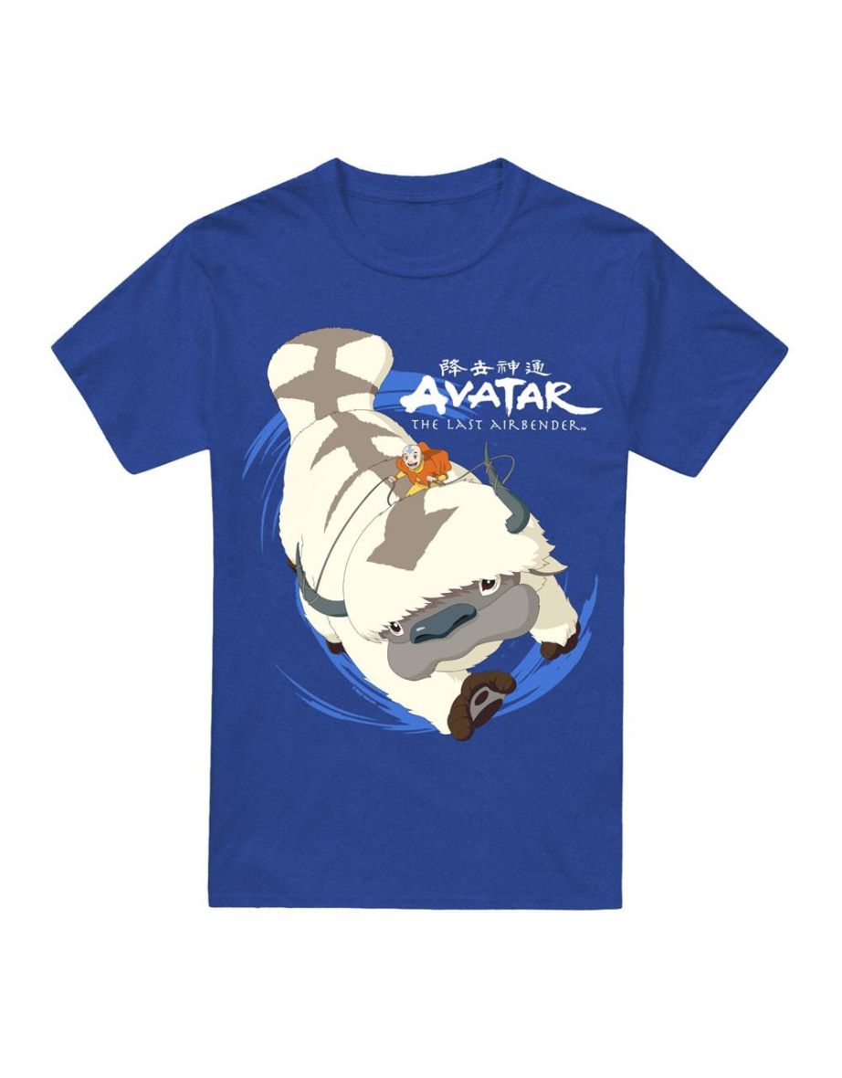 Avatar: The Last Airbender Unisex Adult In Flight Appa T-Shirt - Royal Blue