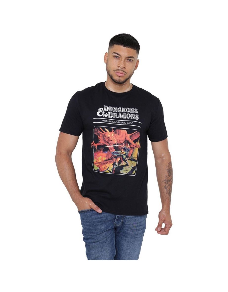 Dungeons & Dragons Mens Original Dragon T-Shirt - Black