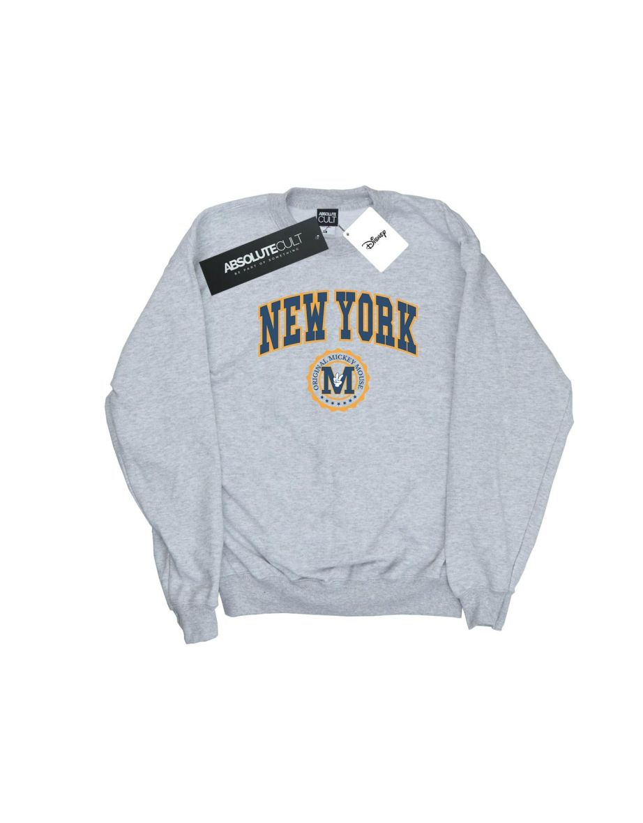 Disney Girls Mickey Mouse New York Seal Sweatshirt - Sports Grey - 1