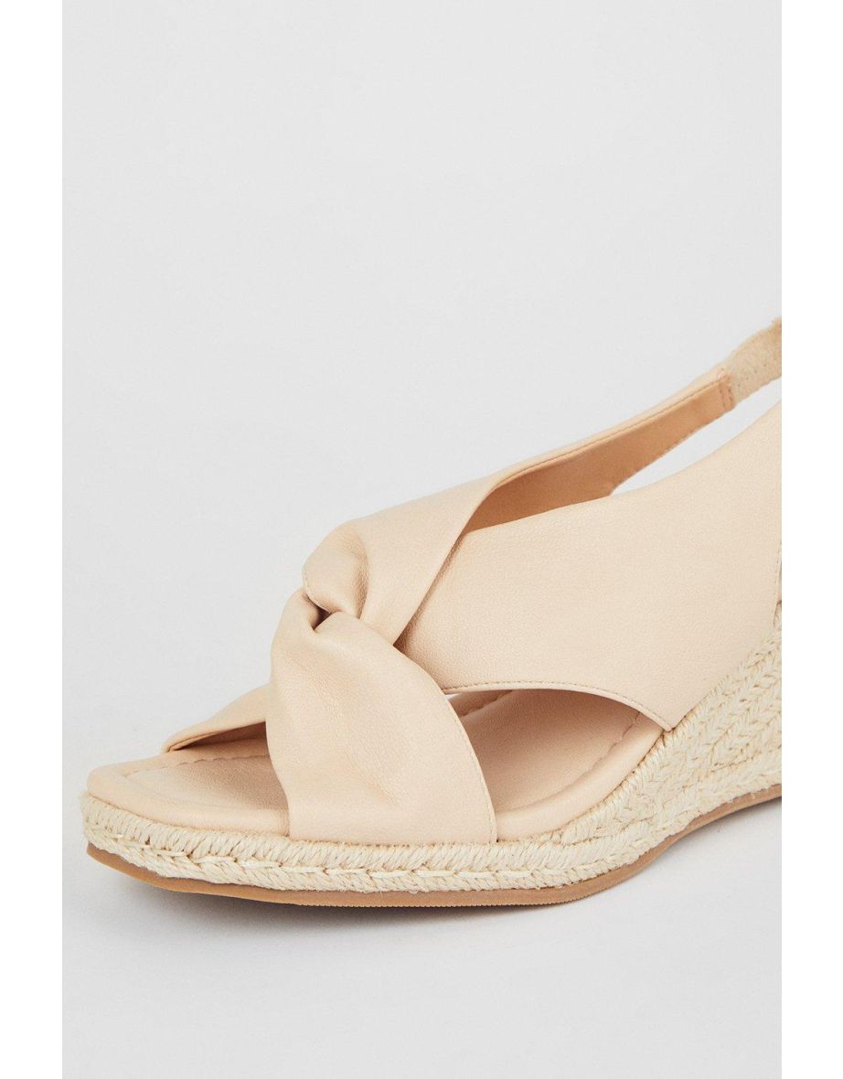 Reese Soft Twist Detail Slingback Espadrille Wedges​ - 3