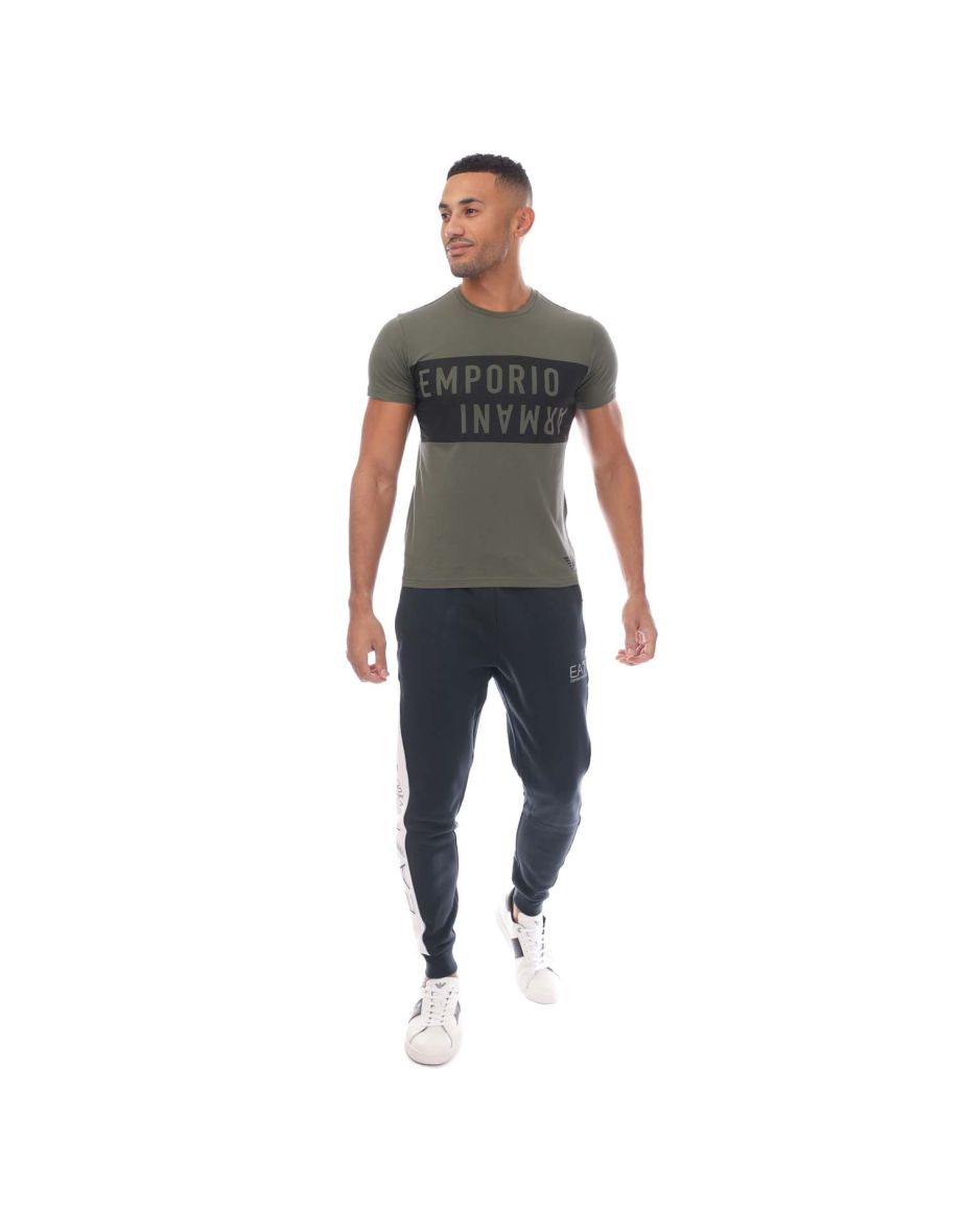 Men's Emporio Armani Crewneck T-Shirt in Green - 3
