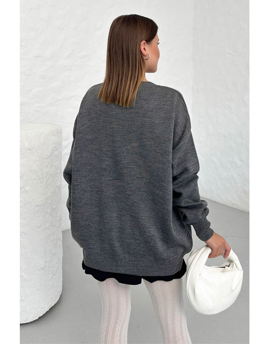 Women's Smoke Long Sleeve Pocket Cardigan - 5
