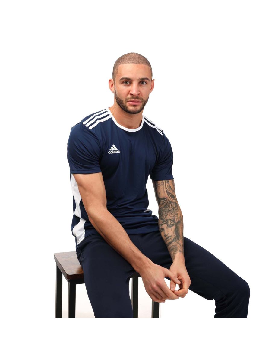 Men's adidas Entrada 18 Training T-Shirt in Blue - 3
