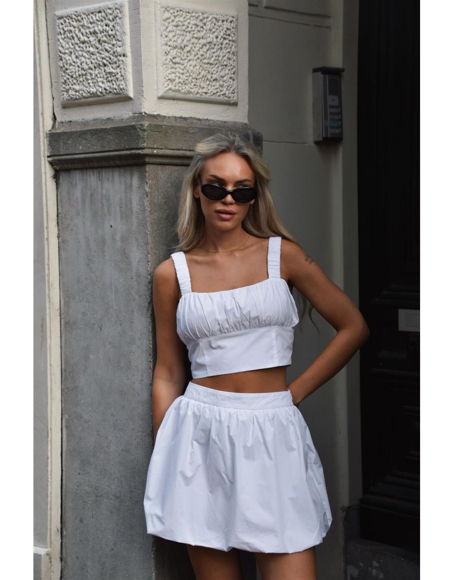 White Balloon Mini-Skirt