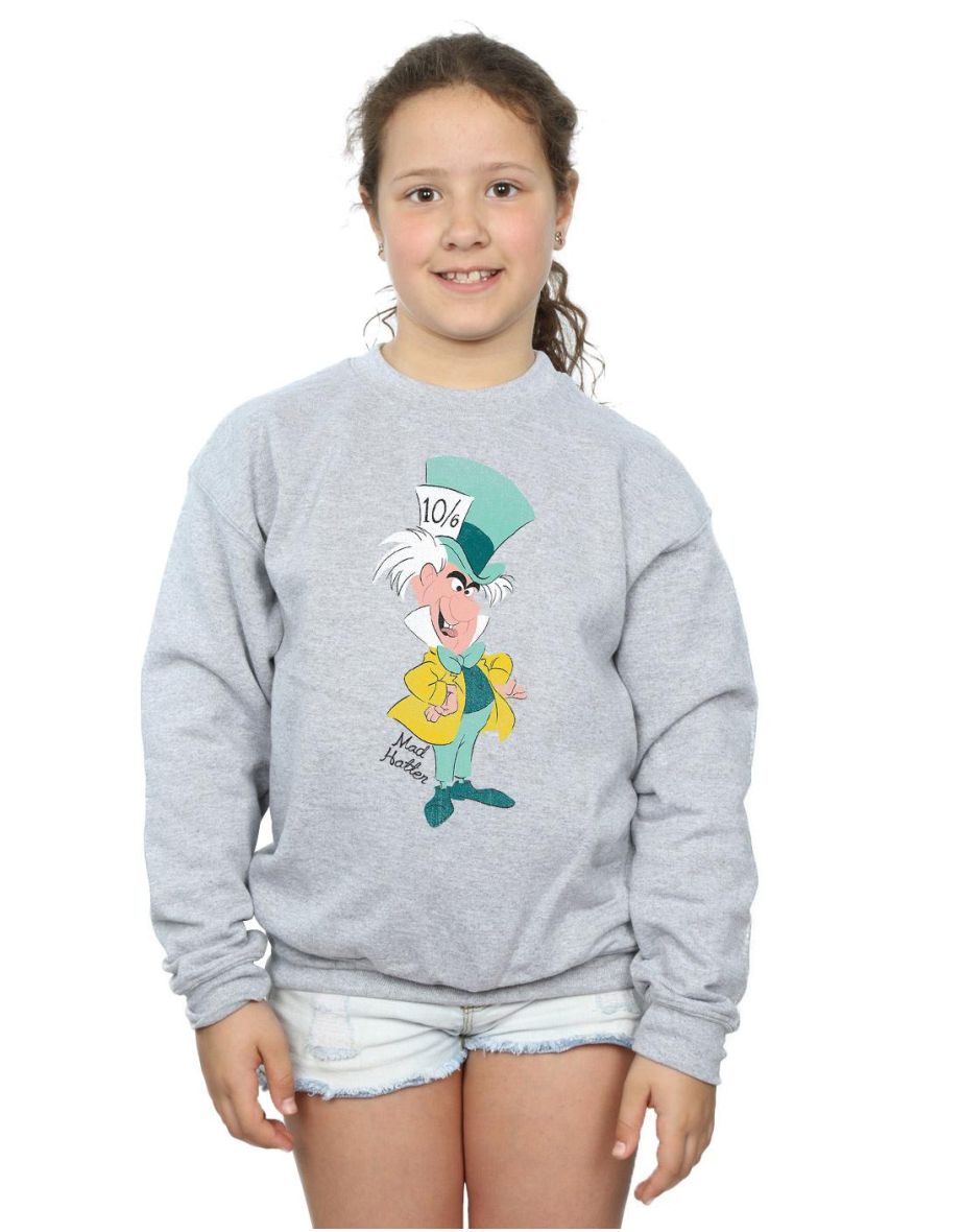 Disney Girls Alice In Wonderland Classic Mad Hatter Sweatshirt