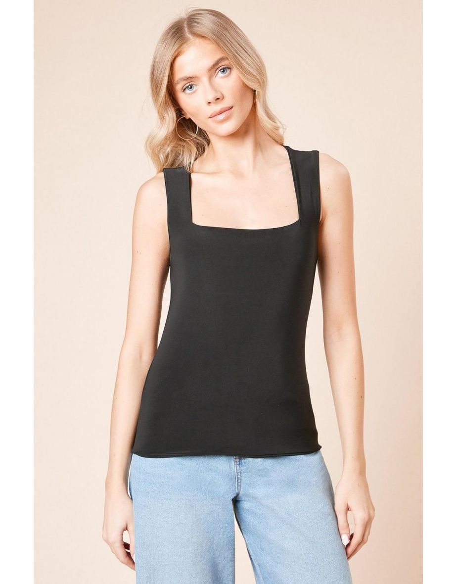 Double Layer Square Neck Vest