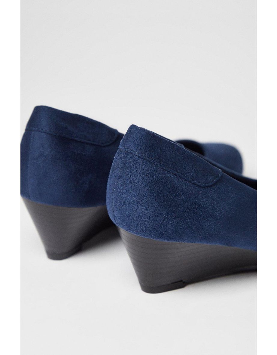 Good For The Sole: Cerys Comfort Low Wedge Heel Court Shoes - 3