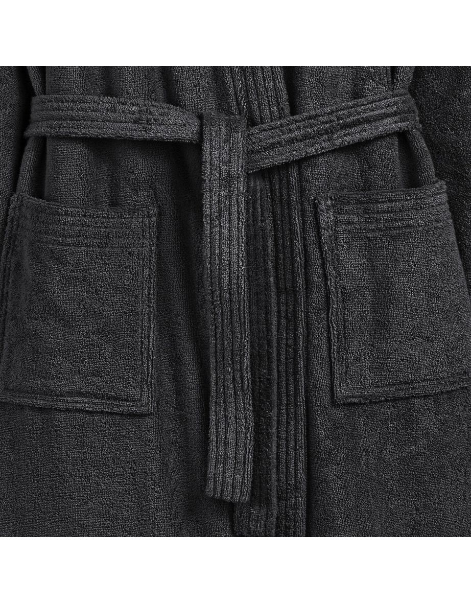 Kimono-Style 100% Cotton Towelling Bathrobe - 3