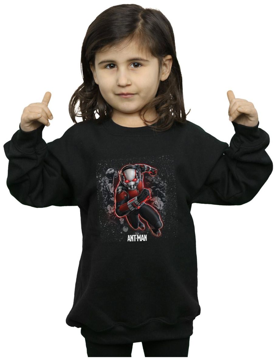 Marvel Girls Ant-Man Ants Running Sweatshirt - Black