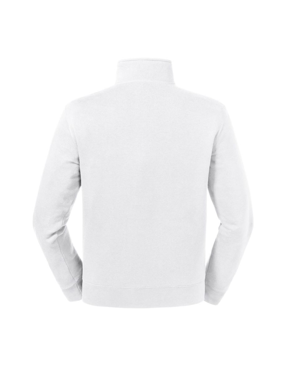 Russell Mens Authentic Quarter Zip Sweatshirt - White - 1