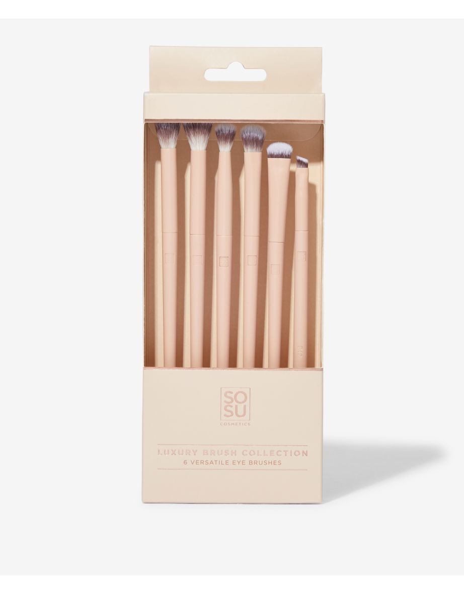Pink Handle Eye Brush Collection - 3