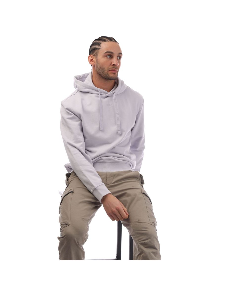 Men's Hugo Dapo Logo Print Hoodie in Purple