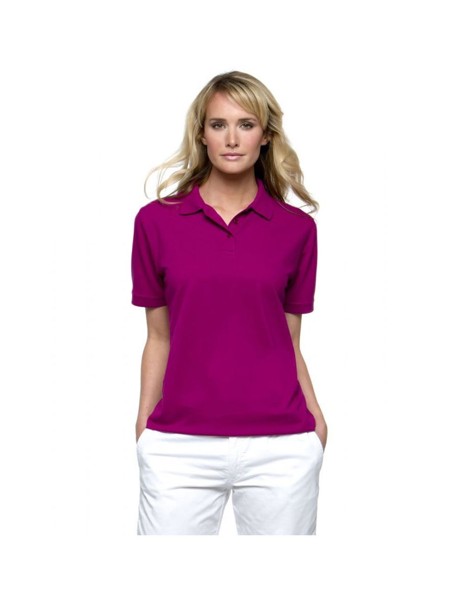 Kustom Kit Ladies Klassic Superwash Short Sleeve Polo Shirt - Magenta - 2