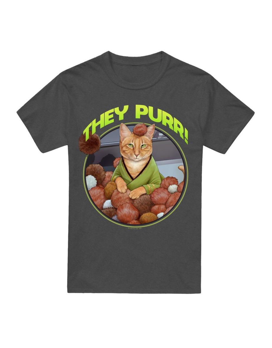 Star Trek Unisex Adult The Purr T-Shirt - Charcoal
