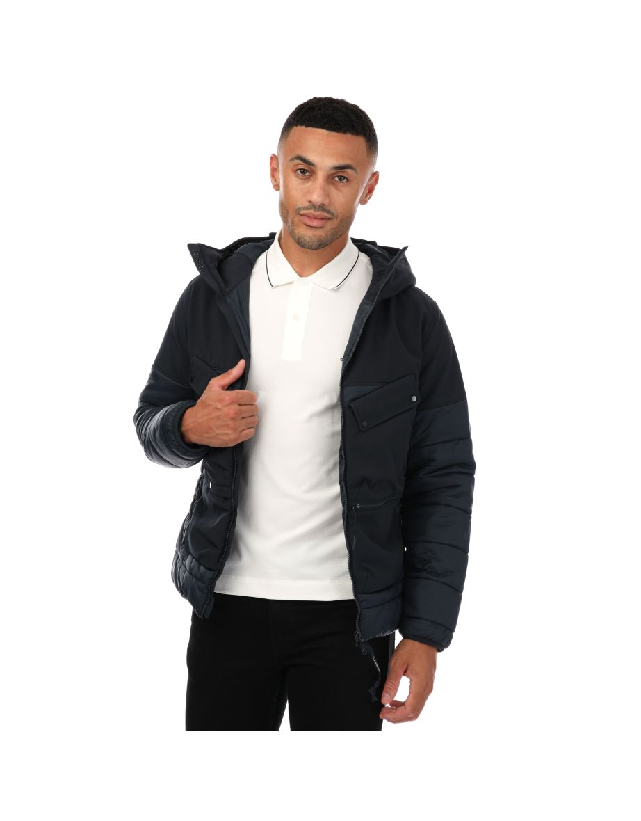 Men's C.P. Company Shell-R Mixed Google Jacket in Blue