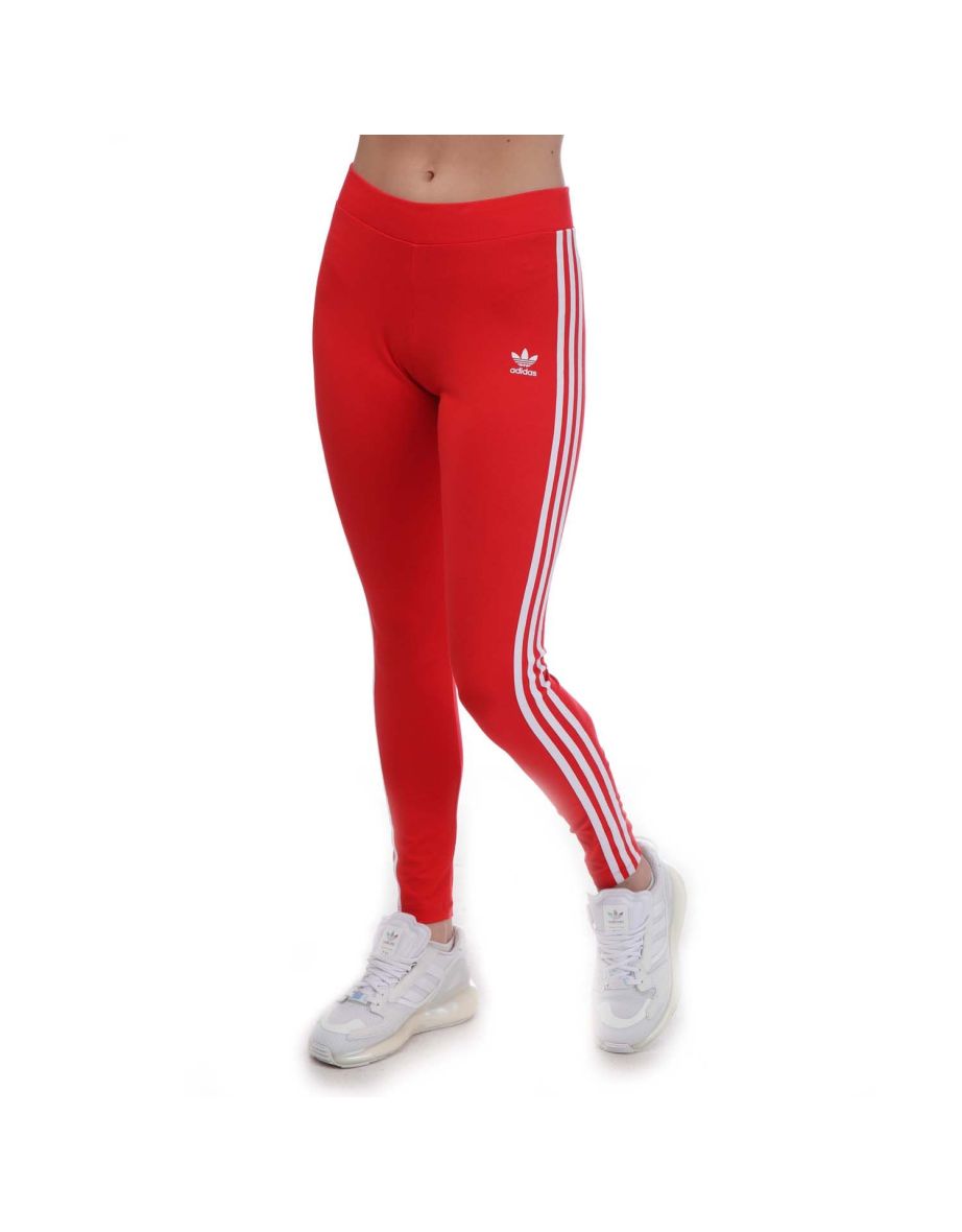 Shop Women s adidas Originals 3 Stripes Leggings in Red Online in Bahrain VogaCloset