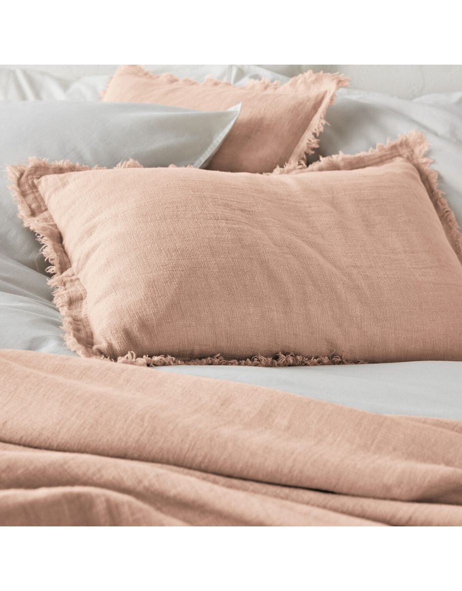 Linange Fringed 100% Washed Linen Cushion Cover - 7